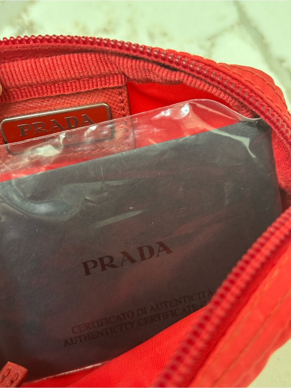 Prada Red Nylon Pouch - Picture 8 of 8